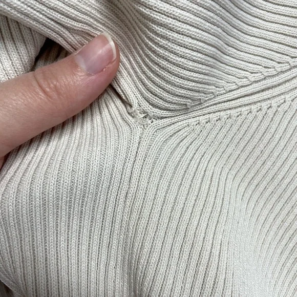 Zara Ecru Ribbed Knitted Crop Cardigan M - Picture 13 of 14